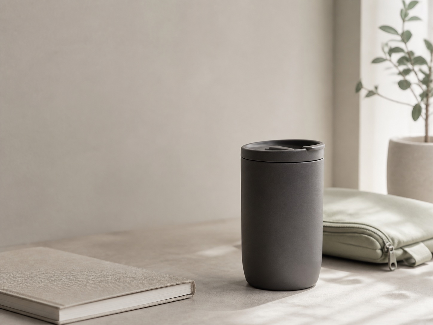 商品の利用価値を説明する文案を重ねやすい生活用品の作例